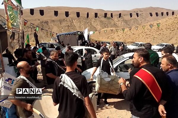 مراسم پیاده‌روی جاماندگان  اربعین در روستای جورد رودهن