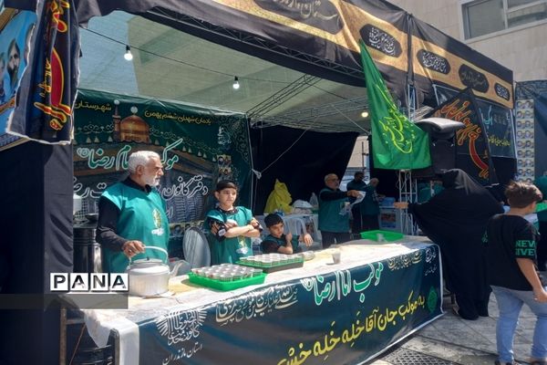 خدمت‌رسانی موکب داران و عاشقان حسینی به زائران امام رضا (ع) در عرصه میدان شهدا