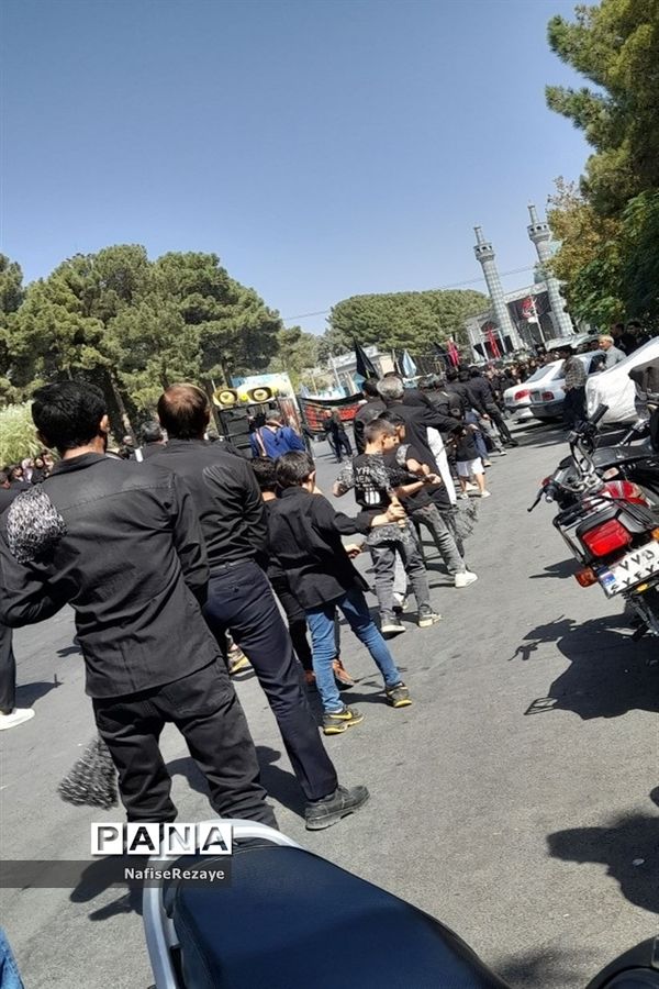 پیاده‌روی مردم عزادار کوهسرخ  تا امامزاده سید مرتضی (ع)