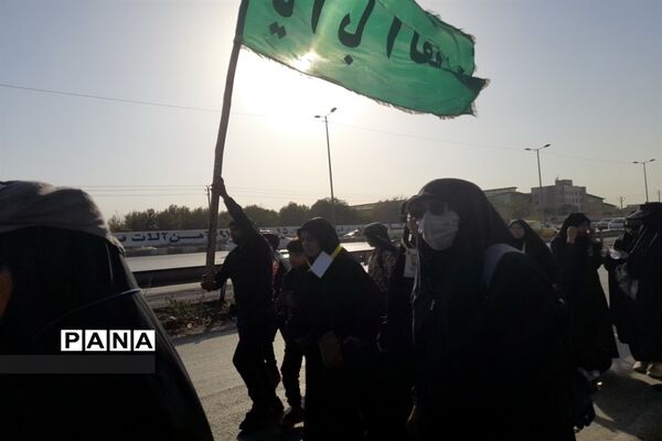 پیاده‌روی کاروان دختران ضیافت آسمانی شهرستان گلبهار