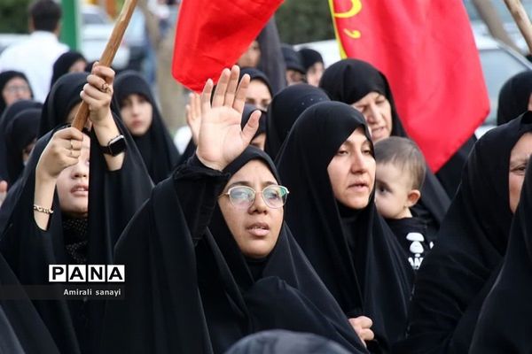 مراسم راهپیمایی عزاداری امام رضا (ع) در شهرستان‌قرچک