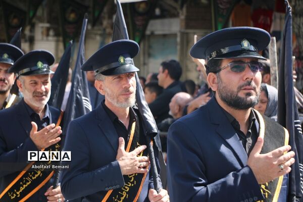 دسته عزاداری خادمان حرم خواهر در سوگ شهادت برادر
