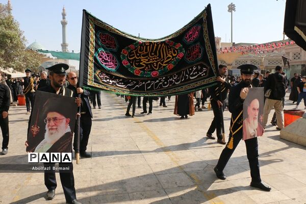 دسته عزاداری خادمان حرم خواهر در سوگ شهادت برادر