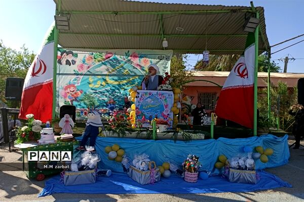نواختن زنگ آغاز تحصیل شکوفه‌ها در دبستان پروین اعتصامی آبادان