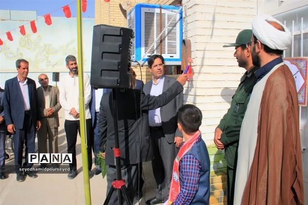 نواختن زنگ مهر و مقاومت در آموزشگاه بهشت فردوس ابرکوه