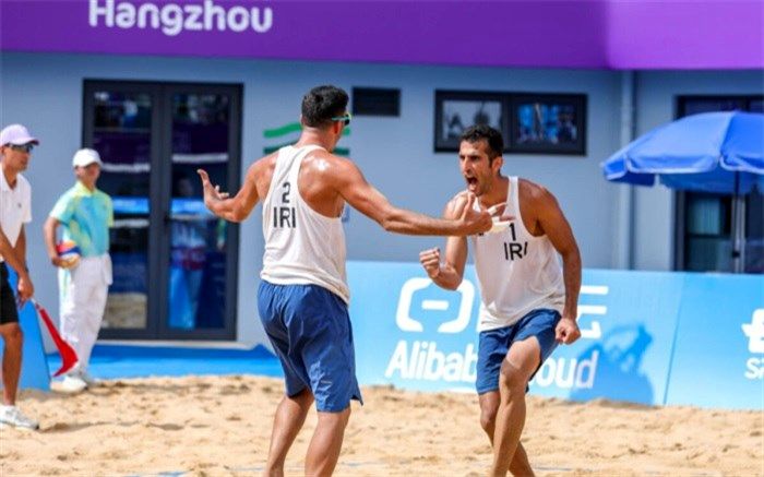 صعود تیم ‌ب‌ والیبال ساحلی ایران به نیمه‌نهایی