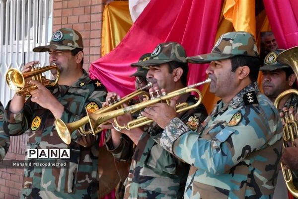 آیین نواختن زنگ مهر و مقاومت وَ مهر مهدوی در هنرستان علامه طباطبایی شهرستان تربت حیدریه