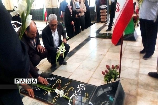 مراسم غبارروبی در گلزار شهدای شهرستان بن