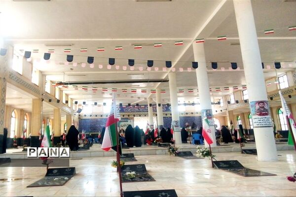 مراسم غبارروبی در گلزار شهدای شهرستان بن