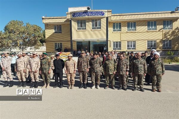 صبحگاه مشترک نیروهای مسلح به‌مناسبت هفته دفاع مقدس شهرستان شیروان