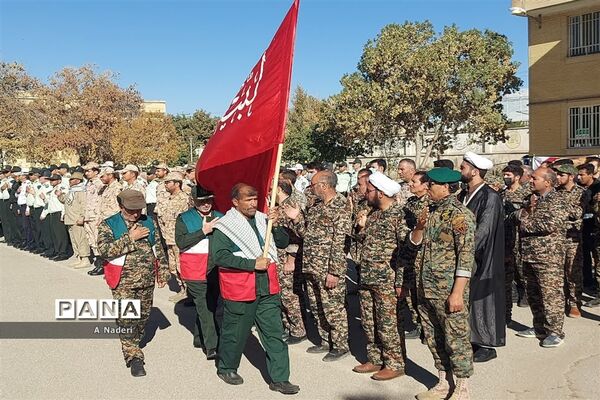 صبحگاه مشترک نیروهای مسلح به‌مناسبت هفته دفاع مقدس شهرستان شیروان