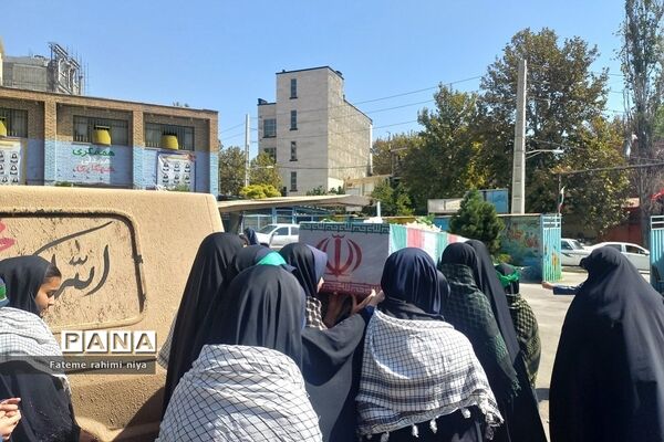 تشییع پیکر مطهر شهید گمنام در دبیرستان تربیت رودهن