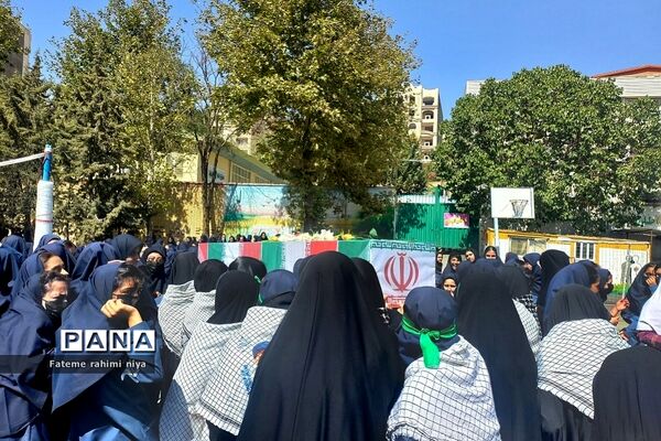 تشییع پیکر مطهر شهید گمنام در دبیرستان تربیت رودهن