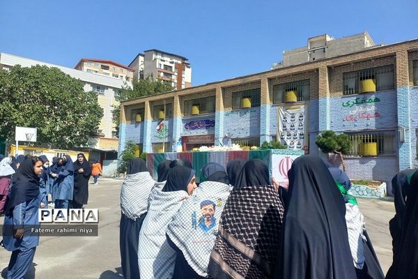 تشییع پیکر مطهر شهید گمنام در دبیرستان تربیت رودهن