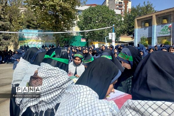 تشییع پیکر مطهر شهید گمنام در دبیرستان تربیت رودهن