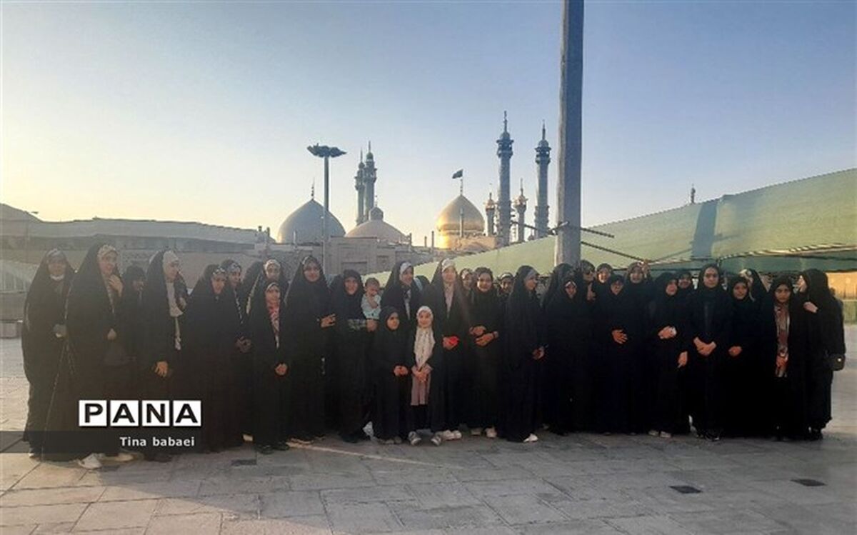 اعزام تعدادی از دانش‌آموزان ساوه به اردوی قم و جمکران/فیلم