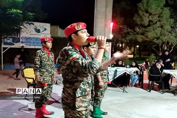 برپایی کافه شهدا در گلزار شهدا گمنام روستای مبارکه بافق