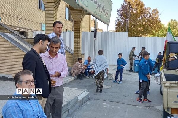 تشییع شهید گمنام در دبیرستان ۱۳ آبان و متوسطه اول سما رودهن