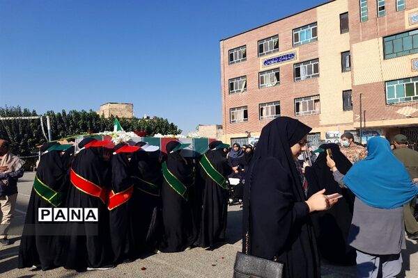 آیین تشییع شهید گمنام تازه تفحص شده در شهرستان قدس