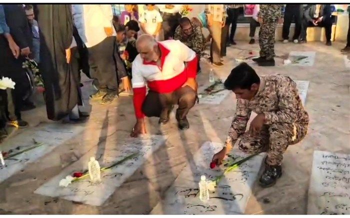 آئین غبارروبی گلزار شهدای شهر جعفریه قم