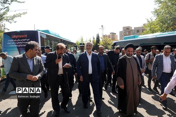 آیین بهره‌برداری از طرح نوسازی حمل و نقل عمومی تهران