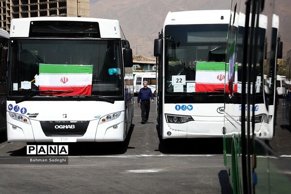 آیین بهره‌برداری از طرح نوسازی حمل و نقل عمومی تهران