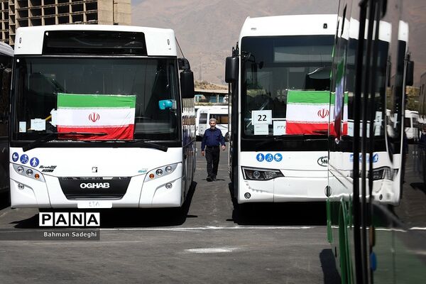 آیین بهره‌برداری از طرح نوسازی حمل و نقل عمومی تهران
