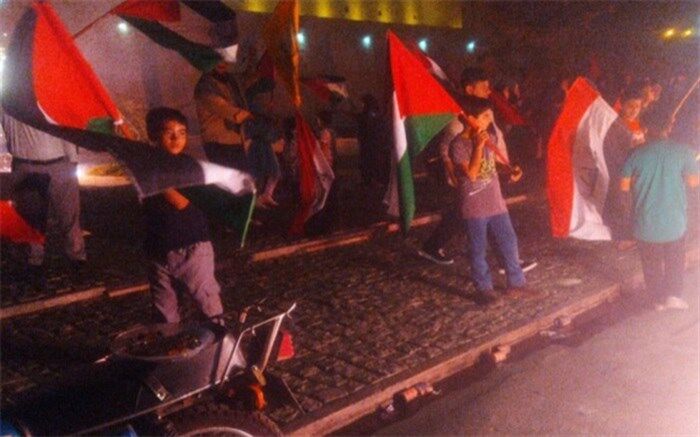 جشن پیروزی مردم فلسطین علیه رژیم صهیونیستی  در برازجان/فیلم