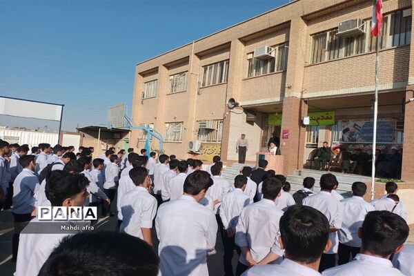 نواخته شدن زنگ همبستگی با مردم فلسطین در دبیرستان شاهد باقرالعلوم (ع) بهبهان
