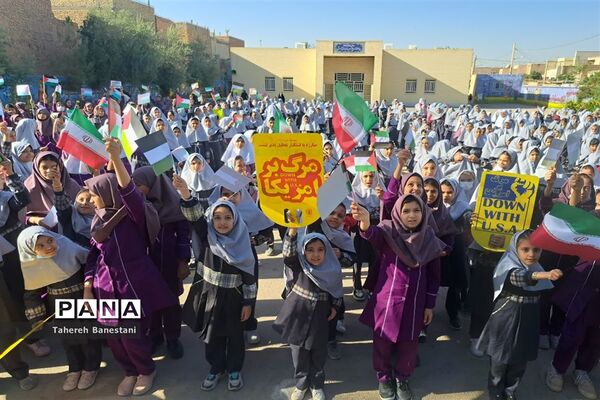 زنگ همبستگی و حمایت از مقاومت فلسطین  در دبستان عفت ناحیه یک