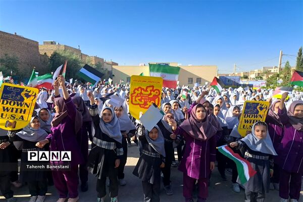 زنگ همبستگی و حمایت از مقاومت فلسطین  در دبستان عفت ناحیه یک