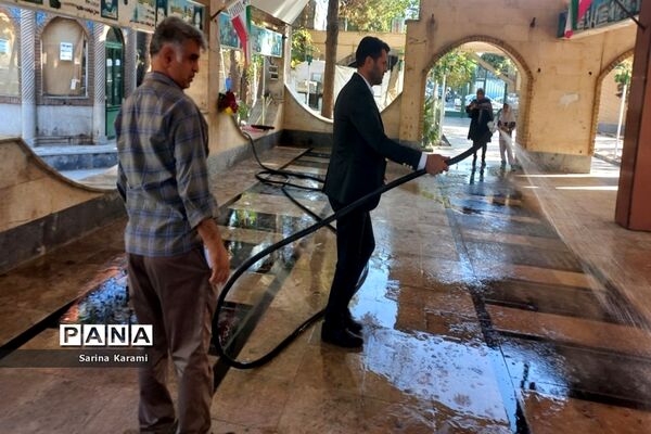 مراسم غبارروبی و میثاق با شهدای شهرستان رباط کریم