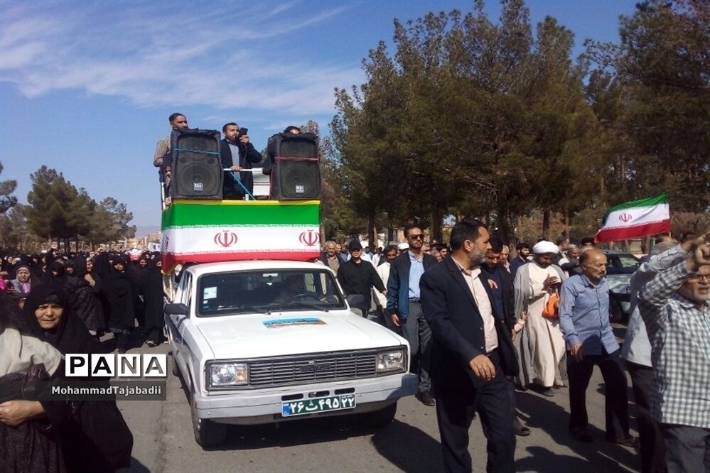 برگزاری مراسم راهپیمایی حمایت از طوفان الاقصی در سبزوار