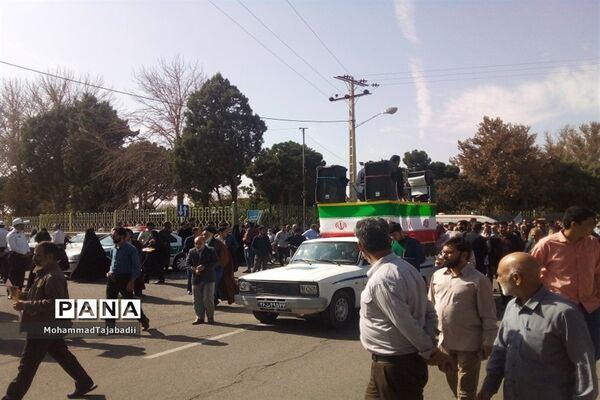 برگزاری مراسم راهپیمایی حمایت از طوفان الاقصی در سبزوار