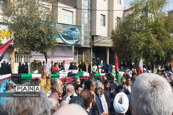 راهپیمایی مردم شهرستان قرچک در حمایت از مردم مظلوم فلسطین