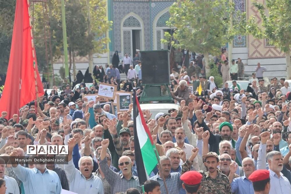 راهپیمایی ضد رژیم صهیونیستی در مهریز