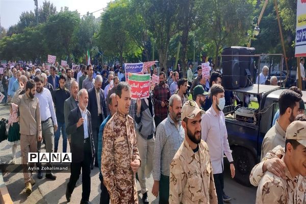 پیاده‌روی حمایت از غزه در شهرستان رباط‌کریم