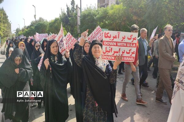 پیاده‌روی حمایت از غزه در شهرستان رباط‌کریم