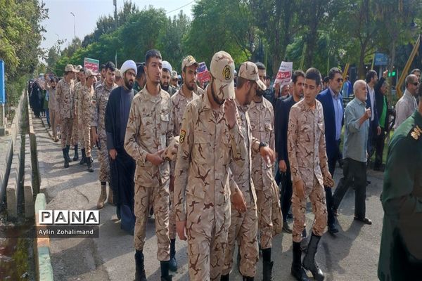 پیاده‌روی حمایت از غزه در شهرستان رباط‌کریم