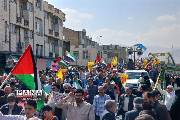 راهپیمایی مردم استان مرکزی در حمایت از مقاومت فلسطین