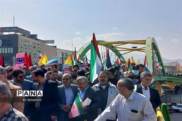 راهپیمایی مردم استان مرکزی در حمایت از مقاومت فلسطین