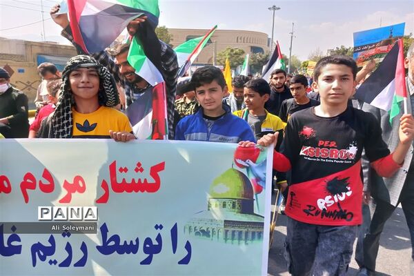 راهپیمایی مردم استان مرکزی در حمایت از مقاومت فلسطین