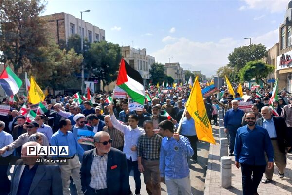 راهپیمایی مردم استان مرکزی در حمایت از مقاومت فلسطین