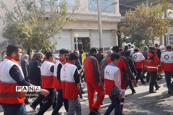 راهپیمایی مردم شهرستان فیروزکوه در حمایت از مردم مظلوم فلسطین