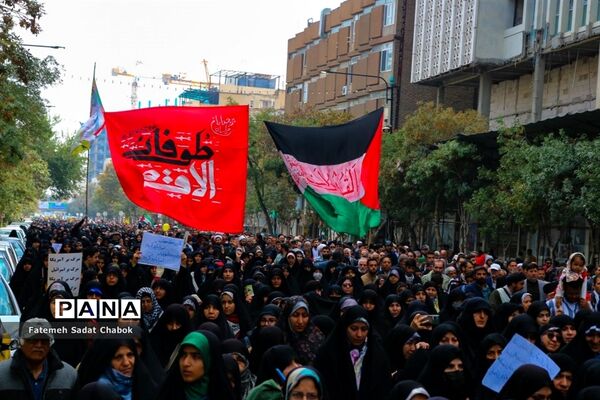 راهپیمایی مردم مشهد در حمایت از فلسطین