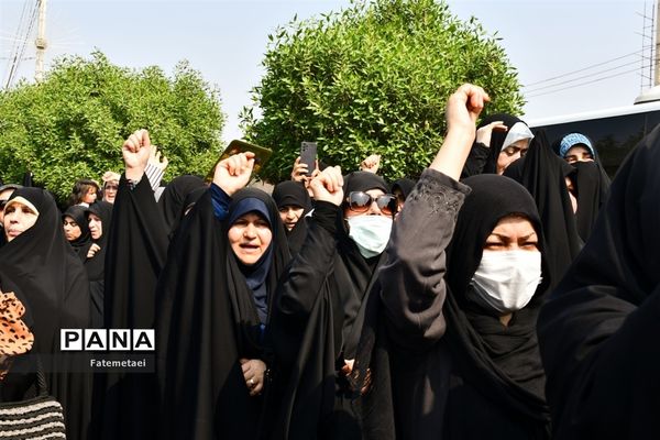 حضور پرشور مردم اهواز در راهپیمایی طوفان الاقصی