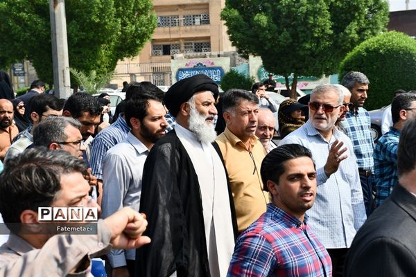 حضور پرشور مردم اهواز در راهپیمایی طوفان الاقصی