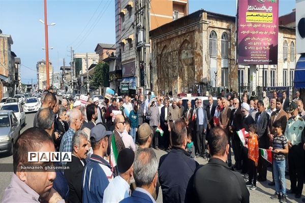 طنین فریاد حمایت از مردم فلسطین در عباس آباد