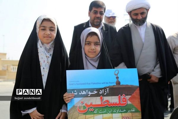 حمایت مردم اهرم از جبهه مقاومت در فلسطین