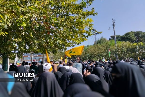حضور کودکان و نوجوانان قمی در راهپیمایی حمایت از ملت فلسطین